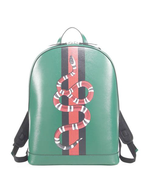 gucci snakeskin backpack green stripe|gucci snake dome backpack.